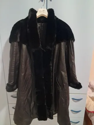 Giaccone in pelle donna