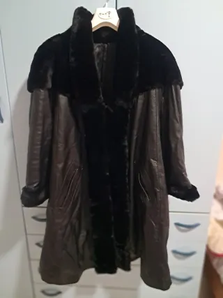 Giaccone in pelle donna