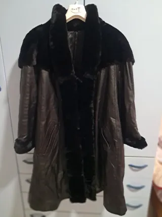 Giaccone in pelle donna