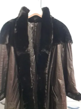 Giaccone in pelle donna