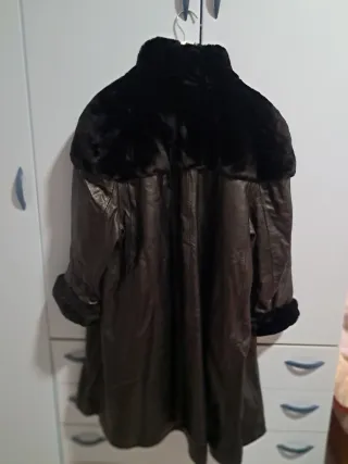 Giaccone in pelle donna