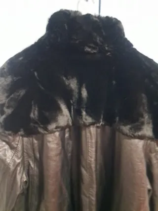 Giaccone in pelle donna