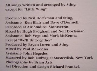 Vinilo Sting Nothing Like the Sun