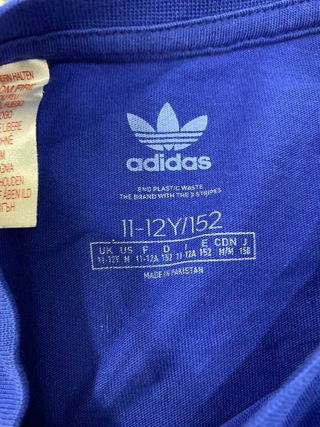 Camiseta Adidas Azul Niño Talla 11-12