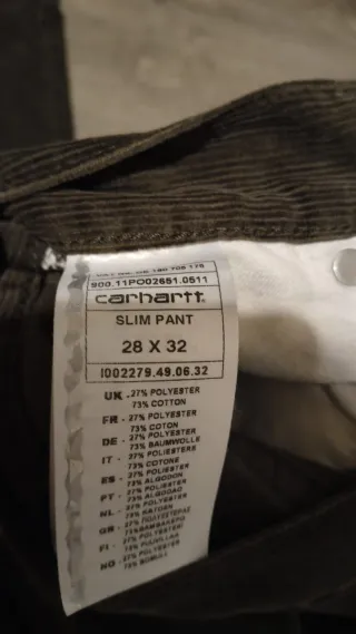 Pantalón pana Carhartt marrón