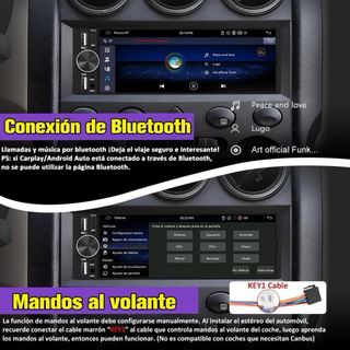 Radio de coche universal con CarPlay/Android auto