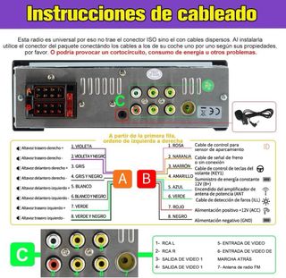 Radio de coche universal con CarPlay/Android auto