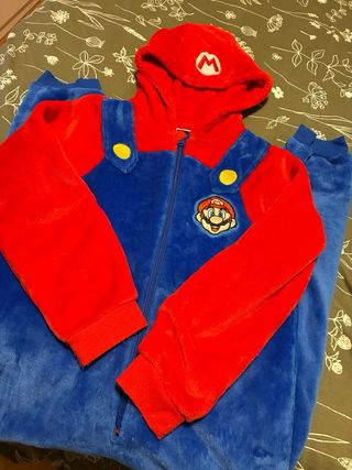 Pijama Entero Niño Mario Bros Talla M talla 10/12