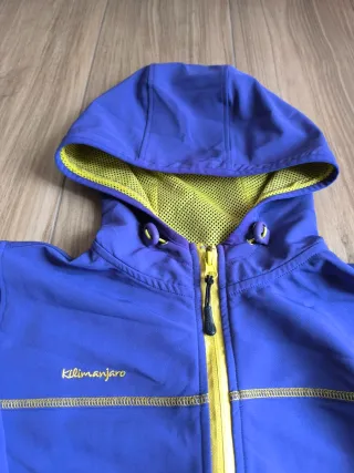 Giacca a vento tecnica Kilimangiaro blu/gialla