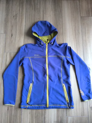 Giacca a vento tecnica Kilimangiaro blu/gialla