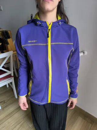 Giacca a vento tecnica Kilimangiaro blu/gialla