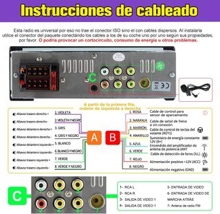Radio de coche universal con CarPlay/Android auto