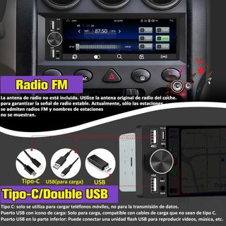 Radio de coche universal con CarPlay/Android auto