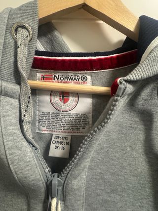 Sudadera Geographical Norway Mujer Talla XL Gris