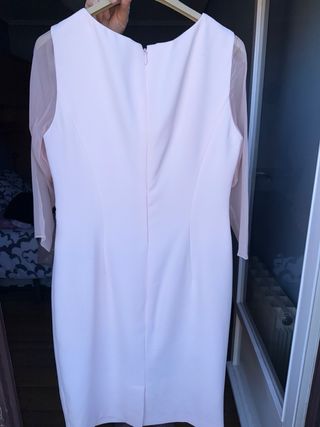 Traje Veni Infantino Boda Madrina Beige/Rosa