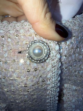 Traje Veni Infantino Boda Madrina Beige/Rosa