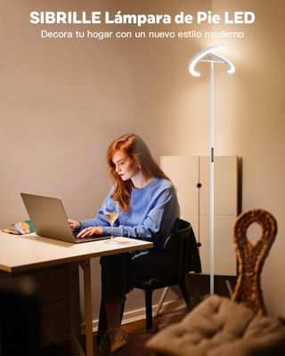 Lámpara Pie LED Regulable Blanca 1300lm 22W