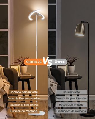 Lámpara Pie LED Regulable Blanca 1300lm 22W