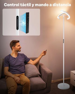 Lámpara Pie LED Regulable Blanca 1300lm 22W