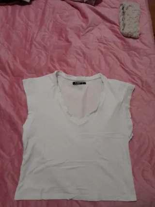 Camiseta deportiva de algodón blanca