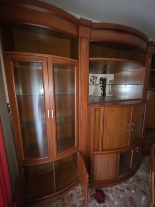 Mueble bar salón roble