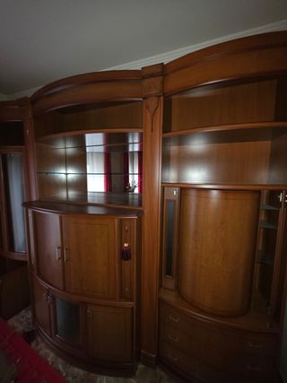 Mueble bar salón roble