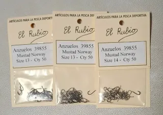 Anzuelos Mustad Norway El Rubio 39855. MOSCA