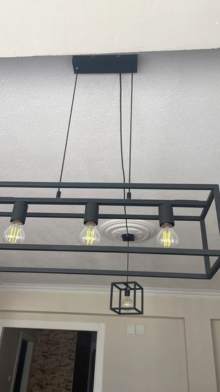 Lámpara techo moderna colgante negra