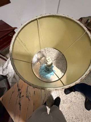 Lámpara Cerámica Manises Azul Vintage