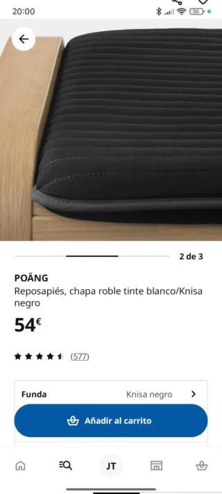 Reposapiés Poäng Ikea Negro