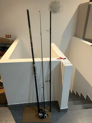 Caña de pescar y carrete