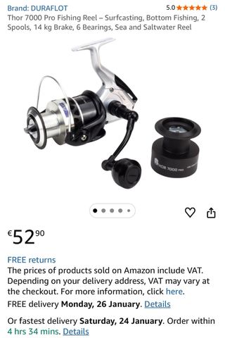 Caña de pescar y carrete