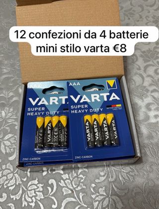 12 confezioni batterie mini stilo Varta AAA