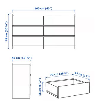 Cómoda MALM Ikea Blanca