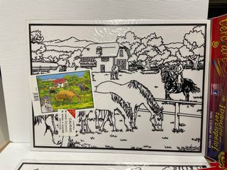 Lote 3 laminas grandes Terciart. Caballos