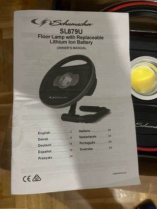 Lámpara LED Schumacher Recargable