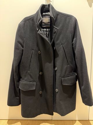 Abrigo Zara Negro Talla M. 80cm de largo