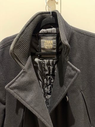 Abrigo Zara Negro Talla M. 80cm de largo