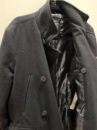 Abrigo Zara Negro Talla M. 80cm de largo