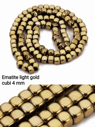 Ematite - Light Gold - cubi 4x4x4  mm