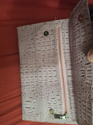 Bolso de mano gris efecto piel