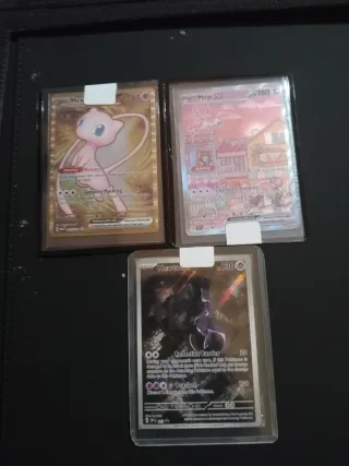 Cartas Pokémon Mew y Mewtwo GX promos 151 en ingle