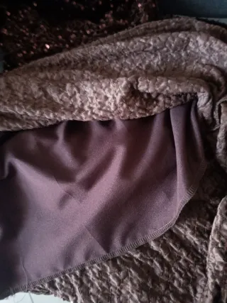 Gonna paillettes marrone