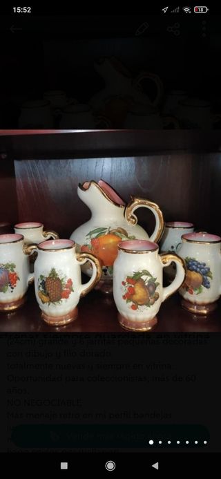 Juego de jarras porcelana de los '60