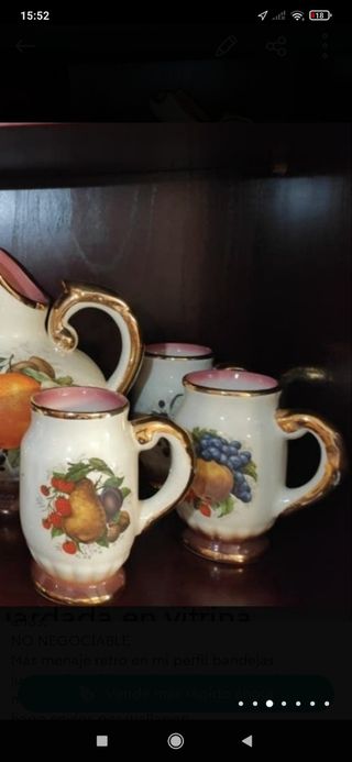 Juego de jarras porcelana de los '60