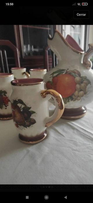 Juego de jarras porcelana de los '60