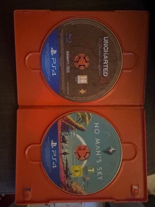 Uncharted 4 y No Man's Sky PS4 sin caja