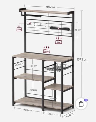 Estantería Cocina Moderna Madera y Metal