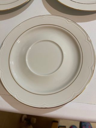 5 Platos Porcelana Blanca Santa Clara