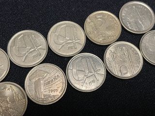 Lote 13 monedas serie completa 5 pesetas